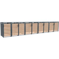 Westmann Metall Mülltonnenbox Lacina 9x240 L Anthrazit/Holzoptik 80x596x116 cm Westmann Metall Mülltonnenbox Lacina 9x240 L Anthrazit/Holzoptik 80x596x116 cm von Westmann
