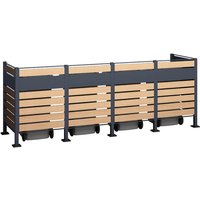 Westmann Metall Mülltonnenverkleidung Planum 4x240 L Holzoptik 320x90x120 cm Westmann Metall Mülltonnenverkleidung Planum 4x240 L Holzoptik 320x90x120 cm von Westmann
