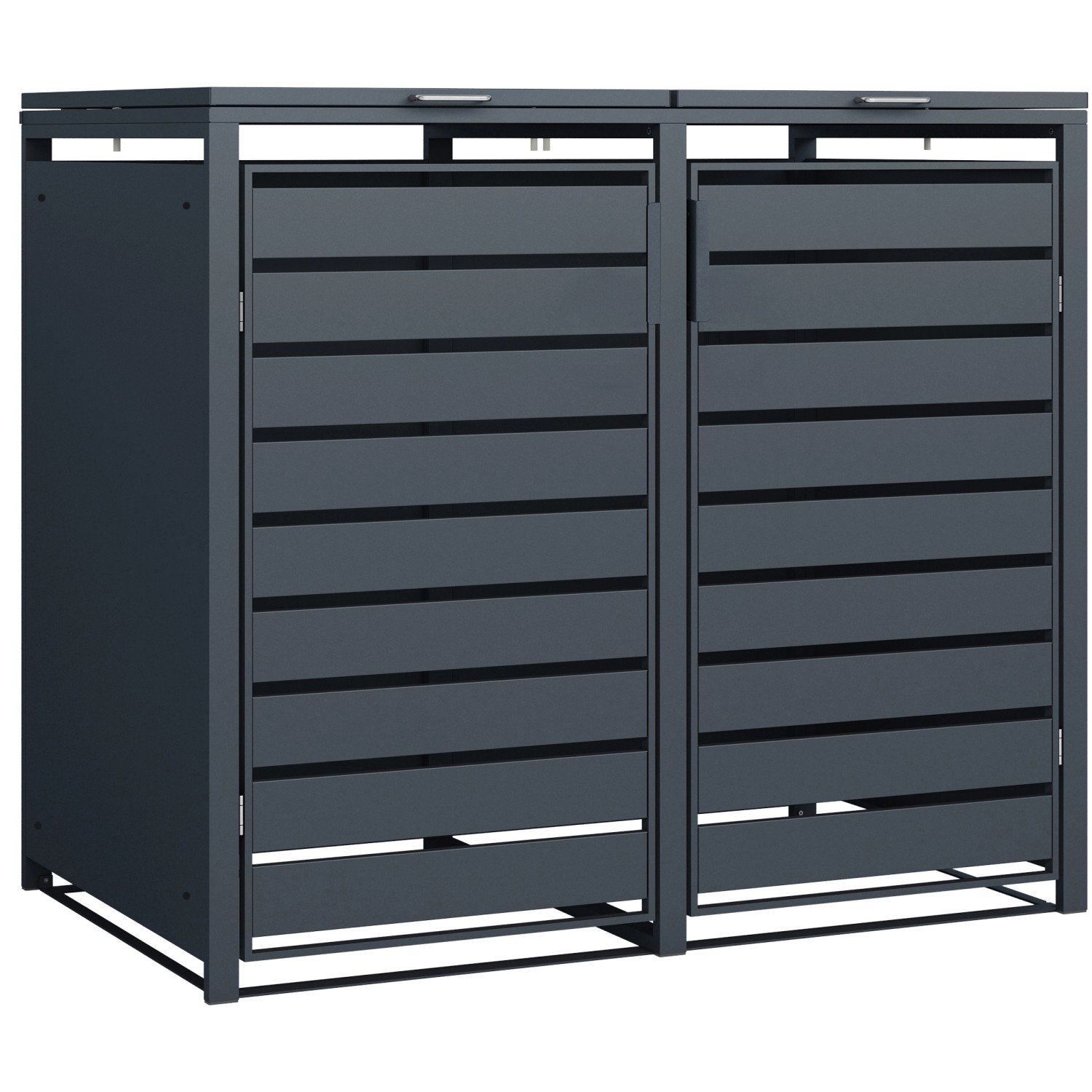 Westmann Mülltonnenbox Kubus Metall 2er Box 240 l Anthrazit 116 x 132 x 80 cm Westmann Mülltonnenbox Kubus Metall 2er Box 240 l Anthrazit 116 x 132 x 80 cm von Westmann