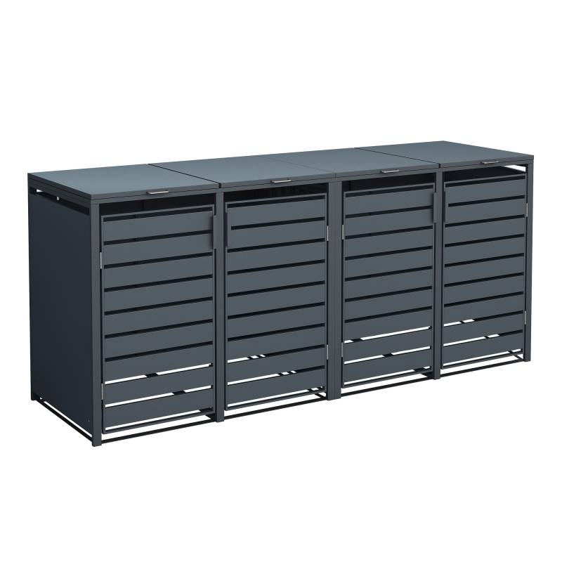 Westmann Mülltonnenbox 'Kubus' anthrazit Stahl 264 x 80 x 116 cm von Westmann
