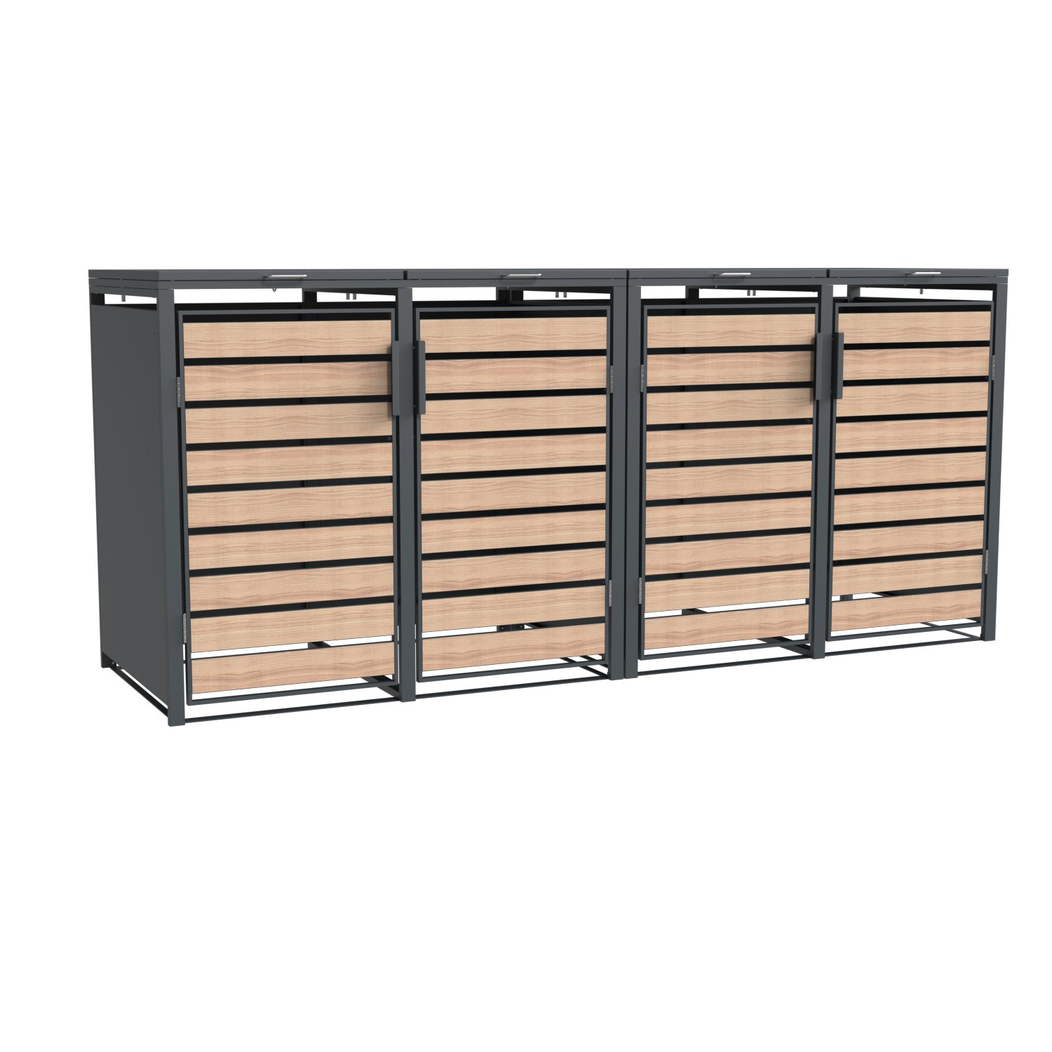 Westmann Mülltonnenbox Lacina 4 x 240 l Anthrazit/Holzoptik 80 x 264 x 116 cm Westmann Mülltonnenbox Lacina 4 x 240 l Anthrazit/Holzoptik 80 x 264 x 116 cm von Westmann
