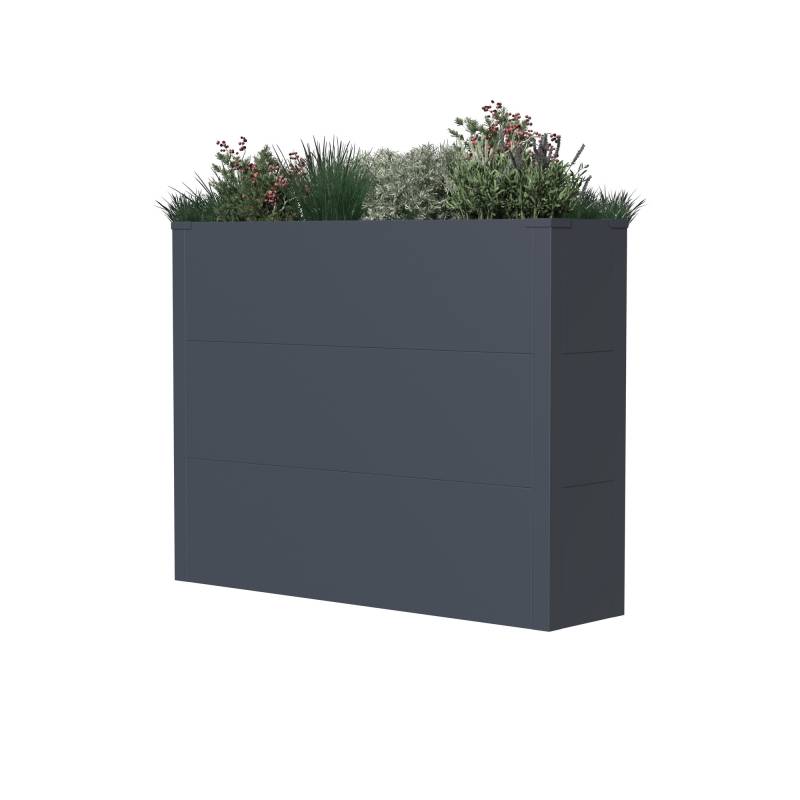 Westmann Pflanzkübel 'Talus XL' Stahl anthrazit 100 x 25 x 77 cm von Westmann