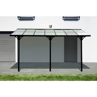 Westmann Terrassendach »Bruce«, Breite: 435 cm, Dach: Polycarbonat (PC), schwarz von Westmann