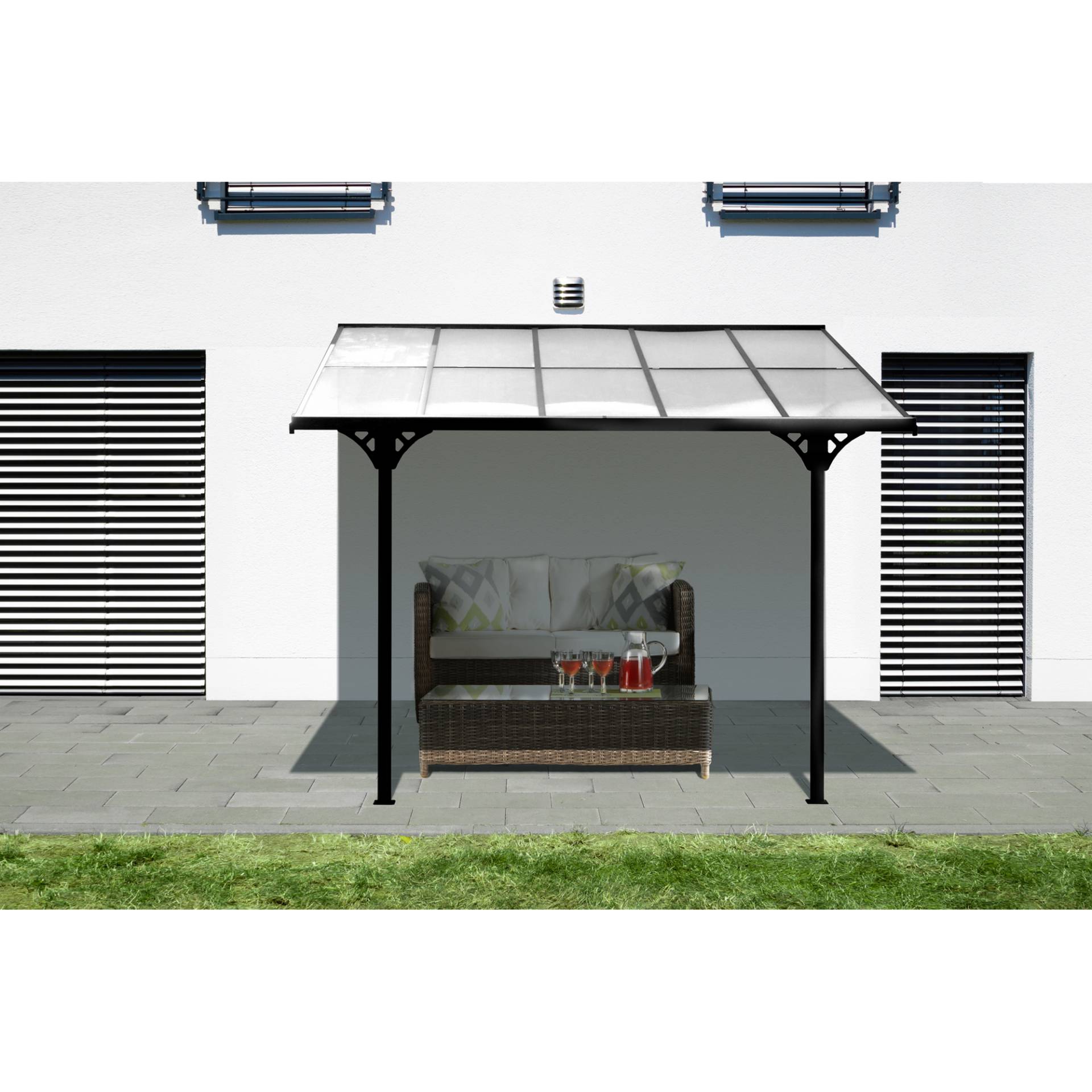 Westmann Terrassenüberdachung 'Bruce' schwarz Aluminium 300 x 313 x 270 cm von Westmann