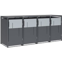 Westmann Tonus 4 Metall Mülltonnenbox 4er 4x240 L Anthrazit Westmann Tonus 4 Metall Mülltonnenbox 4er 4x240 L Anthrazit von Westmann