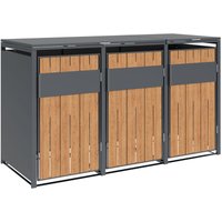 Westmann Varius 3 Metall Mülltonnenbox 3er 3x240 L Holzoptik Westmann Varius 3 Metall Mülltonnenbox 3er 3x240 L Holzoptik von Westmann