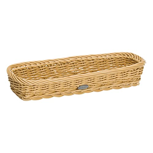 Westmark Besteck-Korb, geeignet für Hotel und Gastronomie, Rechteckig, ca. 28 x 11 x 5 cm, Synthetikfaser, Saleen-Edition, Hellbeige, 02016930101 von Westmark