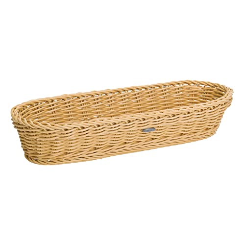 Westmark Mehrzweck-/Baguettekorb, geeignet für Hotel und Gastronomie, Oval, ca. 40 x 16 x8 cm, Synthetikfaser, Saleen Edition, Hellbeige, 02051730101 von Westmark