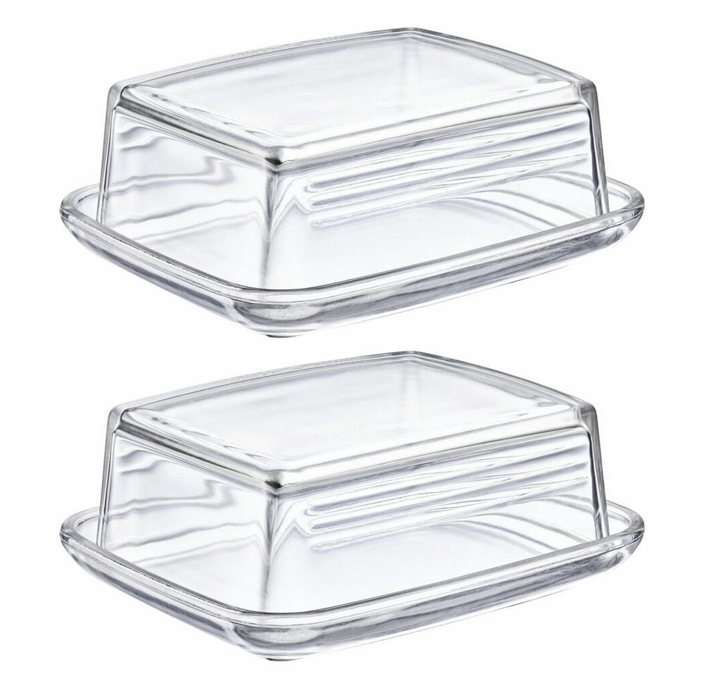 WESTMARK Butterdose 2 Stk., aus Glas, Länge: 14,3 cm, Transparent, Glas von Westmark
