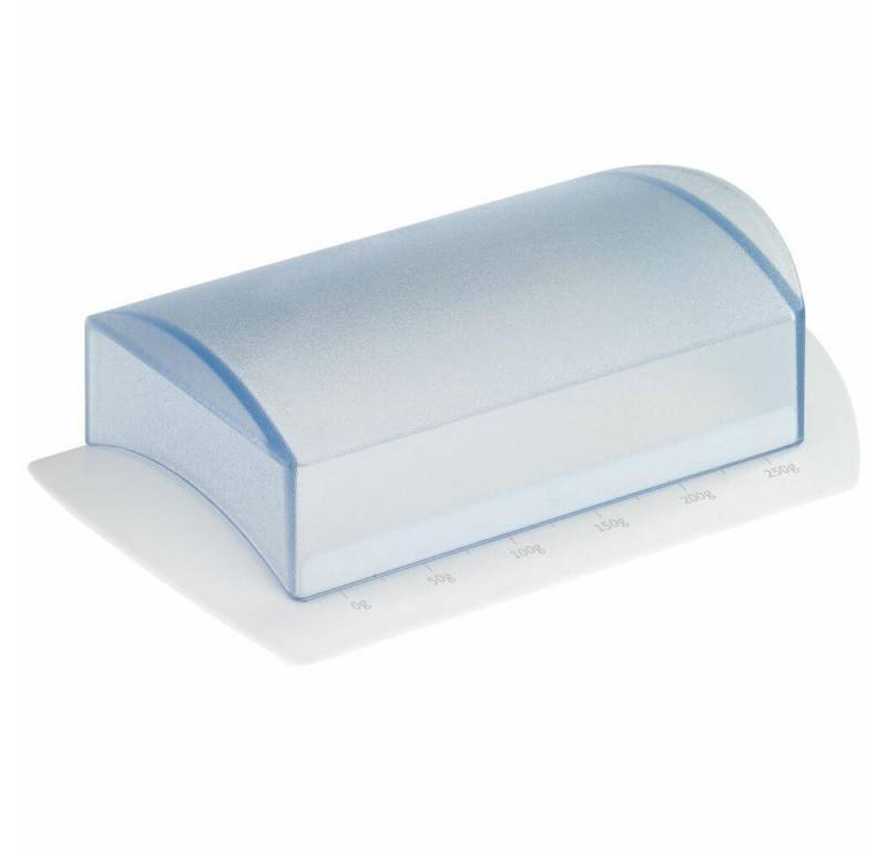 WESTMARK Butterdose mit Skala, Kunststoff, Weiß/Transluzent, Tisch-Butterdose, PP, SAN von Westmark