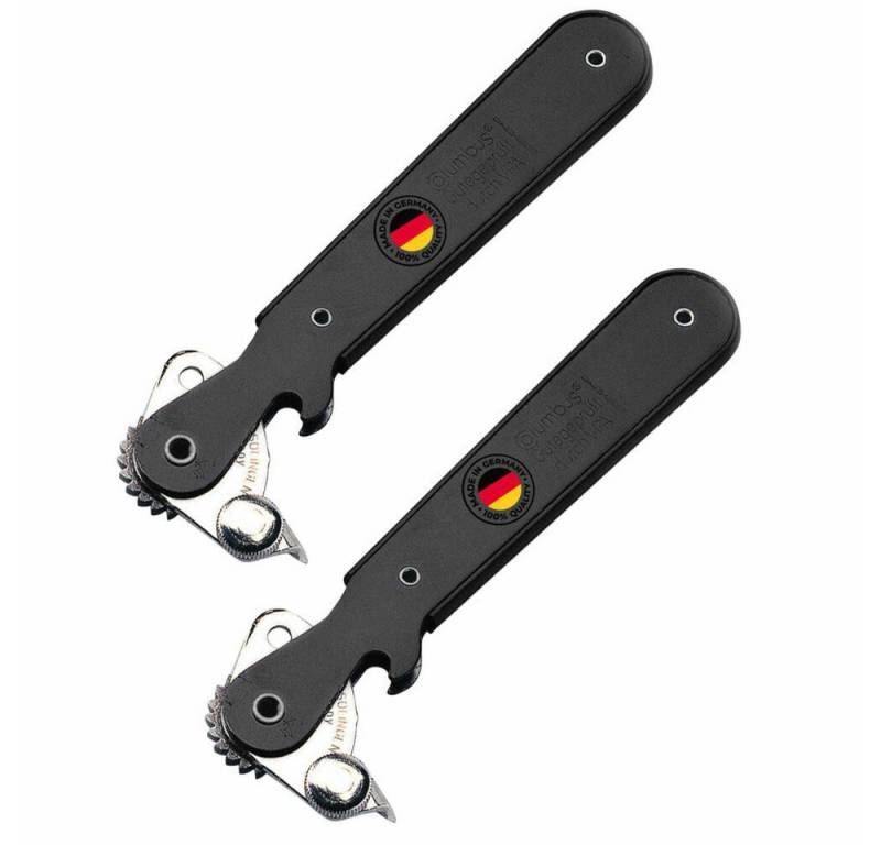WESTMARK Dosenöffner mit Kapselheber, 2 Hebeldosenöffner, Farbig sortiert: Schwarz/Rot/Silb von Westmark