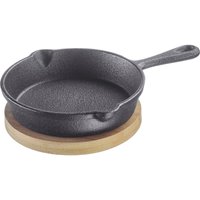 WESTMARK Grillpfanne "Tapas + Friends, kleine Gusseisenpfanne" Gusseisen 125 ml, inkl. Bambus-Untersetzer von Westmark