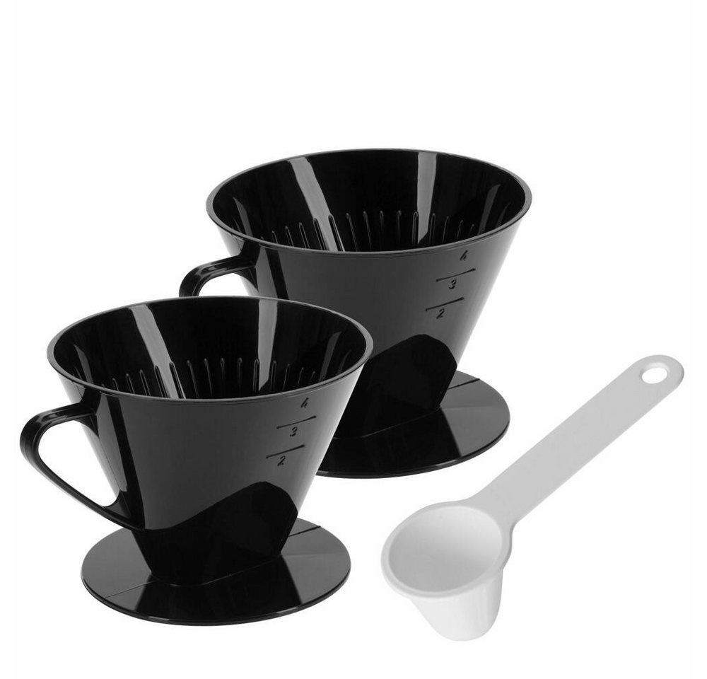 WESTMARK Permanentfilter Set 3tlg., 2 Kaffeefilter Gr. 4 und Kaffee-Dosierlöffel, Kunststoff, ABS, PP von Westmark