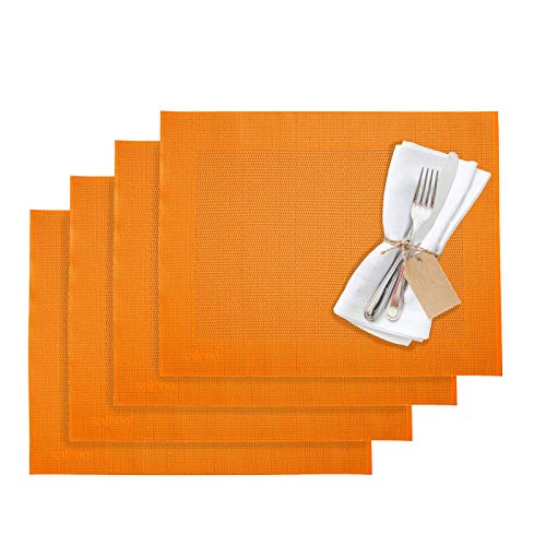 Westmark Tischsets/Platzsets, 4 Stück, 42 x 32 cm, Synthetik, Orange, Saleen Edition: Home von Westmark