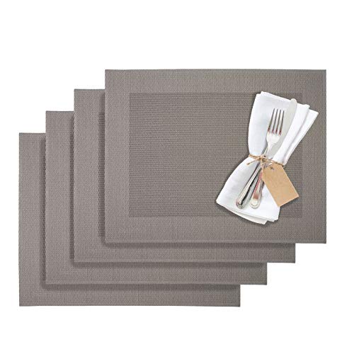 Westmark Tischsets/Platzsets, 4 Stück, 42 x 32 cm, Synthetik, Grau/Braun, Saleen Edition: Home von Westmark