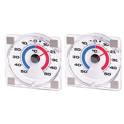 Westmark 2 Fensterthermometer, Messbereich von -50 °C bis +50 °C, Kunststoff, Weiß/Rot/Blau, 521222E3 von Westmark