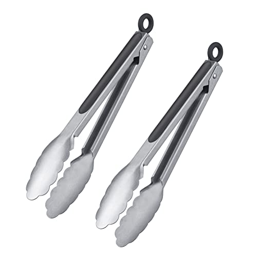Westmark 2 Grill-/Servierzangen, Mit Edelstahllaffen und gummierten Griffen, Länge: 27,5 cm, Rostfreier Edelstahl/Kunststoff, Classic Spezial Midi, Silber/Schwarz, 162422E3 Westmark 2 Grill-/Servierzangen, Mit Edelstahllaffen und gummierten Griffen, Länge: 27,5 cm, Rostfreier Edelstahl/Kunststoff, Classic Spezial Midi, Silber/Schwarz, 162422E3 von Westmark