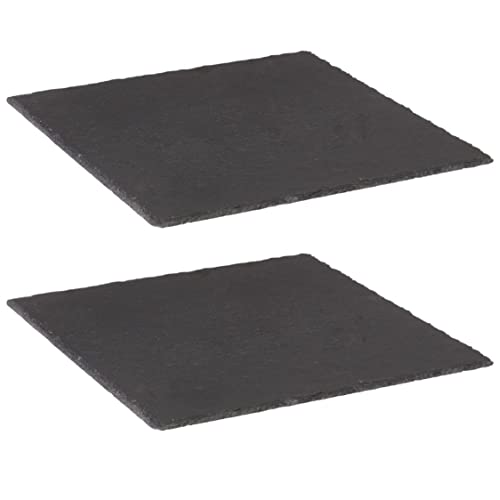 Westmark 2 Naturschiefer-/Servierplatte, quadratisch, mit Kratzschutz, Fläche: je 30 x 30 cm, Schiefer, Tapas + Friends, Anthrazit, 693222E3 Westmark 2 Naturschiefer-/Servierplatte, quadratisch, mit Kratzschutz, Fläche: je 30 x 30 cm, Schiefer, Tapas + Friends, Anthrazit, 693222E3 von Westmark