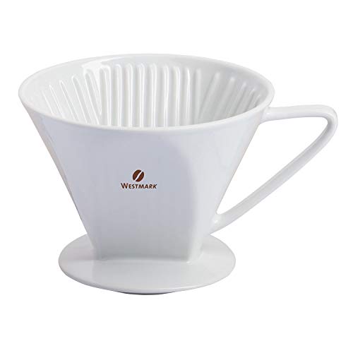 Westmark Porzellan-Kaffeefilter/Filterhalter, Filtergröße 4, Für bis zu 4 Tassen Kaffee, Brasilia, Porzellan, 24482260 von Westmark