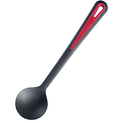 Westmark Gemüse-/Wok-/Kochlöffel, Hitzebeständig bis 270 °C, PPA, Länge: 31,5 cm, Gallant Plus, Schwarz/Rot, 29652275 von Westmark