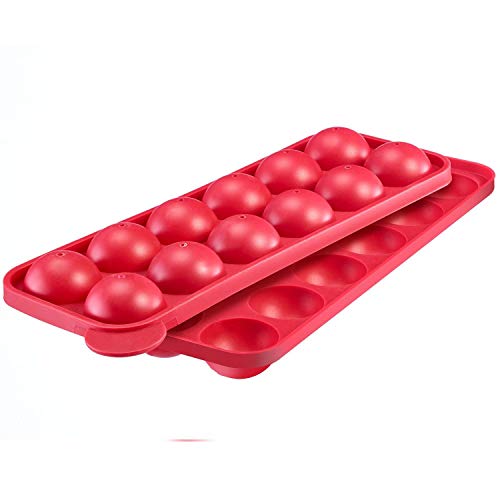 Westmark 12er CakePop-Backform mit Antihaft-Effekt, Silikon, Rot, 30242260 von Westmark