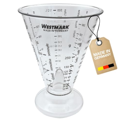 Westmark Messbecher, Mit Feinmesskegel, mehrsprachigen Messskalen und verschiedenen Maßeinheiten, Trichterform, Füllvolumen: 0,5 Liter, Kunststoff, Gerda, Transparent, 30762270 Westmark Messbecher, Mit Feinmesskegel, mehrsprachigen Messskalen und verschiedenen Maßeinheiten, Trichterform, Füllvolumen: 0,5 Liter, Kunststoff, Gerda, Transparent, 30762270 von Westmark