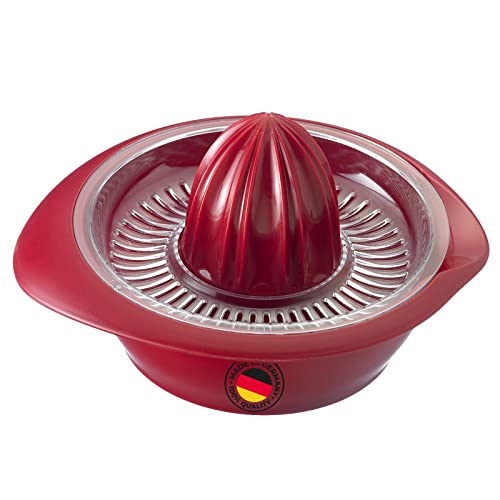 Westmark Zitronen-/Zitruspresse mit Behälter, Durchmesser: 18,7 cm, Fassungsvermögen: 350 ml, Kunststoff, Limetta, Rot, 3091227R Westmark Zitronen-/Zitruspresse mit Behälter, Durchmesser: 18,7 cm, Fassungsvermögen: 350 ml, Kunststoff, Limetta, Rot, 3091227R von Westmark