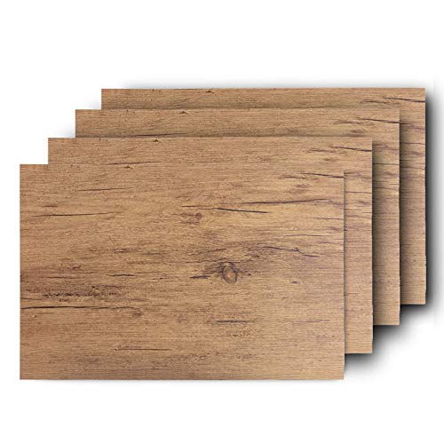 Westmark 4 Tischsets/Platzdeckchen, 45 x 30 cm, Synthetik, Holzoptik, Saleen-Edition: Nature, Eiche beige, 01059804150 von Westmark