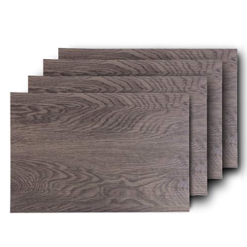 Westmark 4 Tischsets/Platzdeckchen, 45 x 30 cm, Synthetik, Holzoptik, Saleen-Edition: Nature, Ahorn grau-braun, 01059606150 von Westmark