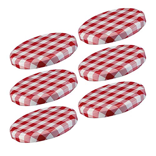 Westmark 6 Schraub-/Twist-Off-Deckel für Einmachgläser, rund, ø 58 mm, Weißblech, Rot-Weiß, Karriert, 40982270 Westmark 6 Schraub-/Twist-Off-Deckel für Einmachgläser, rund, ø 58 mm, Weißblech, Rot-Weiß, Karriert, 40982270 von Westmark