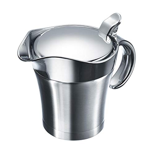 Westmark Thermo-Sauciere mit Klappdeckel, Füllvolumen: 0,5l, Rostfreier Edelstahl/Kunststoff, Silber, 62242260 von Westmark