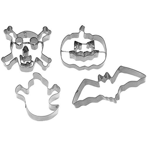 Westmark Ausstechformen-Set, Verschiedene Motive, Rostfreier Edelstahl, Halloween, 4-tlg., Silber, 31942260 von Westmark