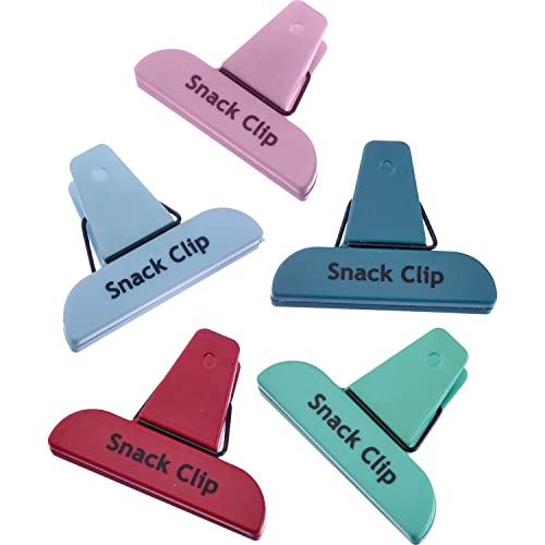 Westmark Beutelclips, 5 Stück, Mit Druck -Snack Clip-, Kunststoff, Fresh, Farbig sortiert, 52172270 von Westmark
