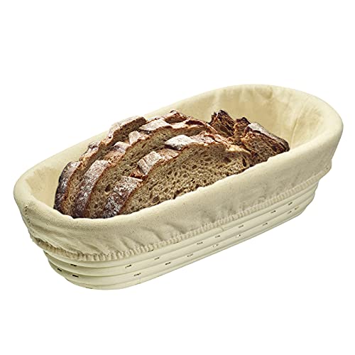 Westmark Bezug für Gärkörbchen, Für ovale Körbchen, 27,5 x 14 cm, Baumwolle, Beige, 3203226B von Westmark