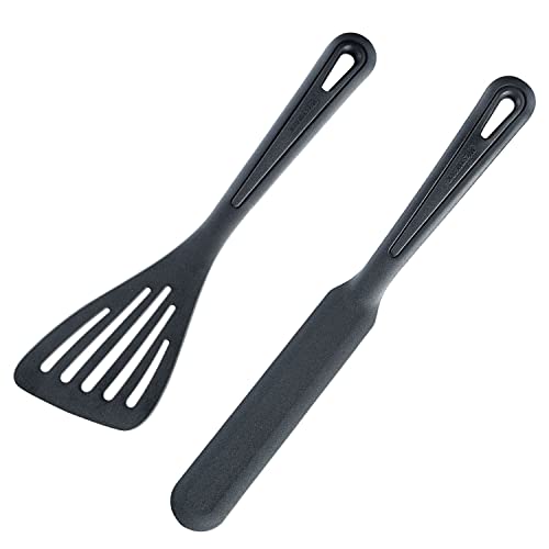 Westmark Crêpes-Spatel + Pfannenwender, Hitzebeständig bis 270 °C, PPA, Gentle Plus, Schwarz, 28352275 von Westmark