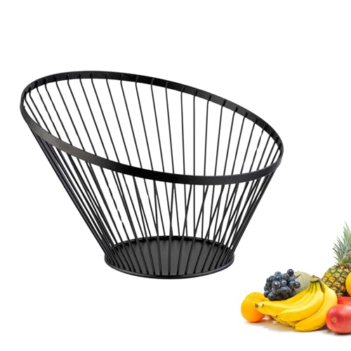 Westmark Drahtkorb Vista – Stilvolle Obstschale & Brotkorb mit elegantem Design – Schwarzer Metallkorb für Obst, Gemüse, Brot & Brötchen, 30 cm von Westmark
