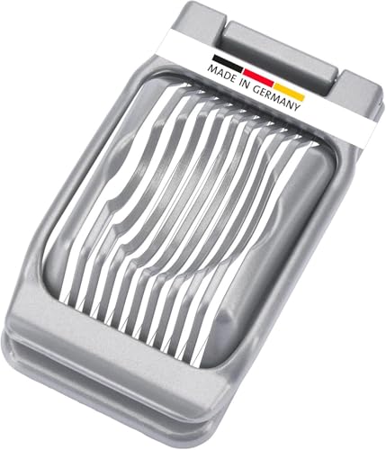 Westmark Eierteiler für runde und ovale Scheiben, einzeln gespannte Schneiddrähte aus Edelstahl, Aluminium/Rostfreier Edelstahl, Duplex, Grau, 10202260 von Westmark