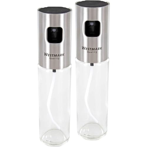 Westmark Essig- und Ölsprüher-Set, Mit Pump-Sprühkopf, Füllvolumen: je 100 ml, Höhe: 18 cm, Rostfreier Edelstahl/Glas, Farbe: Silber/Klar, 24362260, 4.2 x 4.2 x 18 cm Westmark Essig- und Ölsprüher-Set, Mit Pump-Sprühkopf, Füllvolumen: je 100 ml, Höhe: 18 cm, Rostfreier Edelstahl/Glas, Farbe: Silber/Klar, 24362260, 4.2 x 4.2 x 18 cm von Westmark