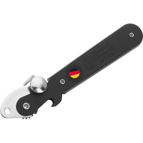 Westmark Hebeldosenöffner "Columbus" – Schmaler Dosenöffner mit Kapselheber ideal zum Öffnen von Konservendosen und Flaschen – Schwarz, 1025227S von Westmark