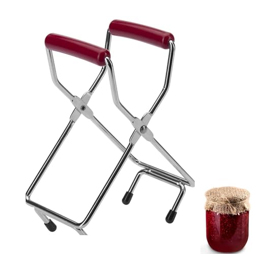 Westmark Konserven-/Einmachglas-Heber, Für Glasdurchmesser bis 18 cm, Verchromter Stahl/Kunststoff, Silber/Rot, 10532270 Westmark Konserven-/Einmachglas-Heber, Für Glasdurchmesser bis 18 cm, Verchromter Stahl/Kunststoff, Silber/Rot, 10532270 von Westmark