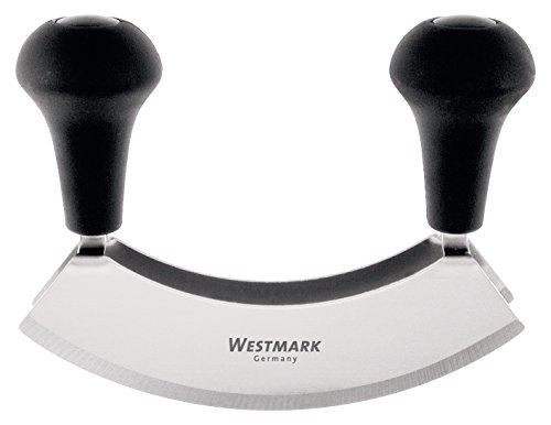 Westmark Mezzaluna Fleischmesser, Edelstahl, Doppelklinge, 17,8 cm (schwarz) von Westmark