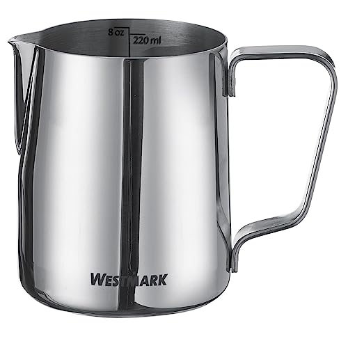 Westmark Milchkännchen Brasilia 220 ml - ideal für Kaffeesahne, Milch, Honig und andere Kaffee- und Teezusätze, Barista Zubehör - Rostfreier Edelstahl von Westmark