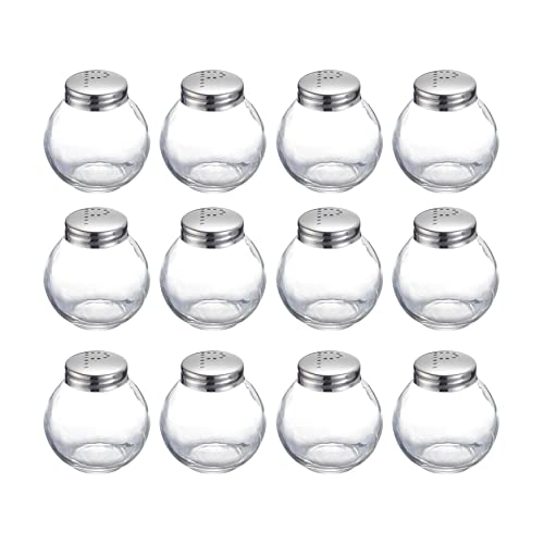 Westmark Pfefferstreuer, 12 Stück, Fassungsvermögen: je 50 ml, Glas/Edelstahl, Roma, Silber/Transparent, 654822E2 von Westmark