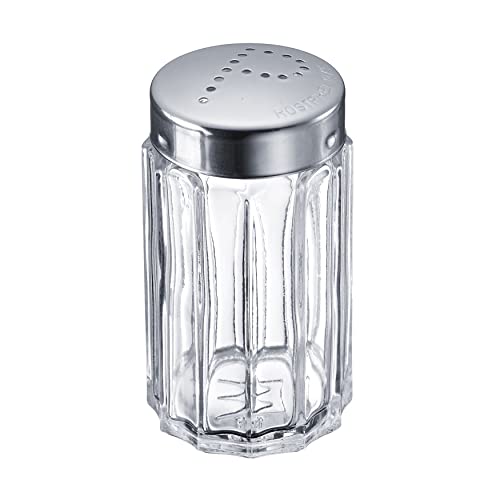 Westmark Pfefferstreuer, Fassungsvermögen: 50 ml, Glas/Rostfreier Edelstahl, Traditionell, Silber/Transparent, 63102260 von Westmark