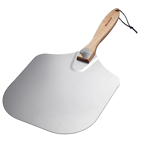 Westmark Pizzaschaufel Paolo – hochwertiger Pizzaschieber mit Holzgriff, ideal für Pizza, Flammkuchen und Brot, geeignet für Ofen und Grill – Aluminium, Holz von Westmark