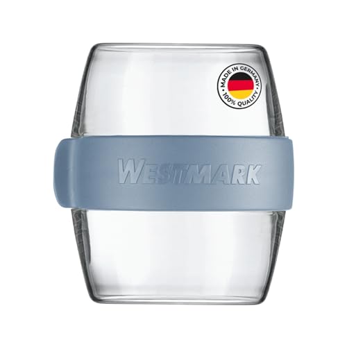 Westmark Pocketbox -Mini-, praktische Meal-Prep-Dose to go, ideal für Joghurt, Obst, Gemüse, Snacks, 400 ml (2 x 200 ml), BPA-frei, Blau von Westmark