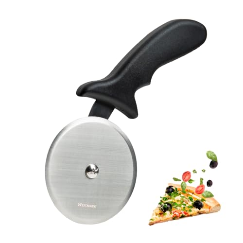 Westmark Profi-Pizzaschneider/XXL-Pizzaroller, Klingenmaß: ø 10 cm, Länge: 23 cm, Rostfreier Edelstahl/Kunststoff, Master Line, Schwarz/Silber, 13282270 von Westmark