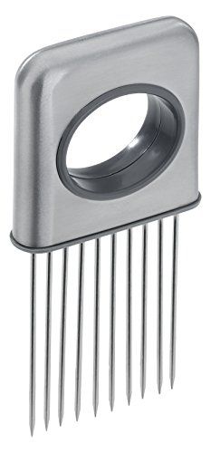 Westmark Schneidhilfe/Restehalter, mit 10 spitzen Nadeln, Nadellänge: 8 cm, Rostfreier Edelstahl/Kunststoff, Silber, 62992260 von Westmark