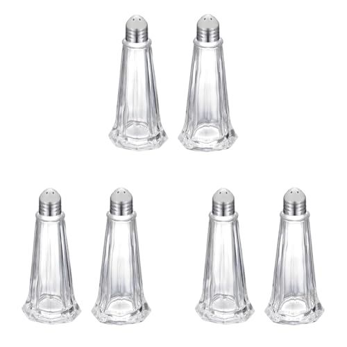 Westmark Universalstreuer-Set, 2-tlg., Fassungsvermögen: je 40 ml, Glas/Rostfreier Edelstahl, New York, Silber/Transparent, 65262270 (Packung mit 3) von Westmark