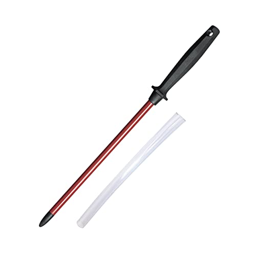 Westmark Wetzstab - inkl. Stabschutz - Made in Germany - ideal für Gastronomie oder Zuhause - extra harte Kristallstruktur - rot & schwarz (35,3 cm) von Westmark